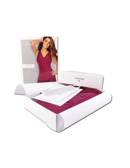 Rochie de noapte maronie Dantelă obsesivă - 7