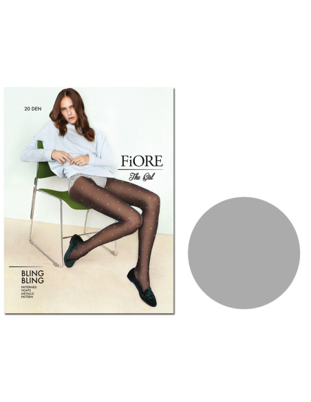 Colanți pentru femei cu denim de 20 den Fiore strălucitori - 3