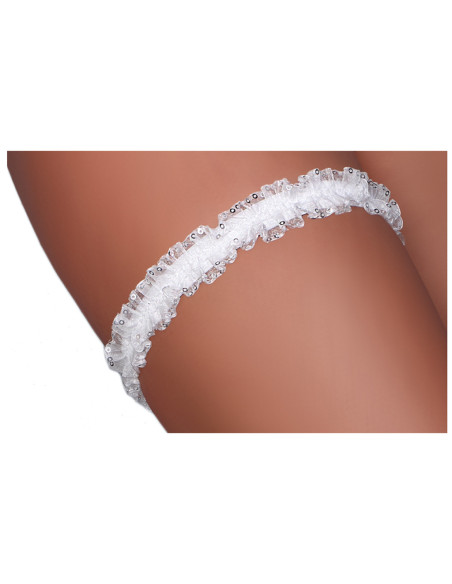 Erotische Dessous der weißen Strumpfbandfrauen - 1