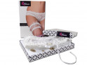 White ladies' garter with double lace - 4