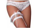 White ladies' garter with double lace - 3