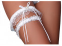 White ladies' garter with double lace - 1