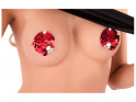 Lesklé červené erotické dámské návleky na bradavky - 2