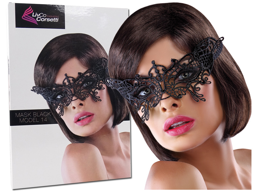 Masque pour les yeux décoré en noir Sous-vêtements érotiques - 3