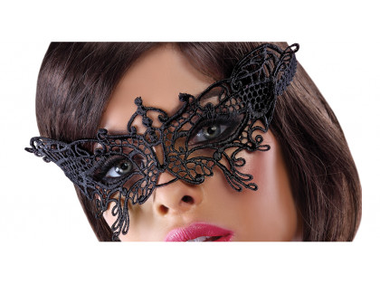 Melna dekorēta acu maska erotiska apakšveļa - 2