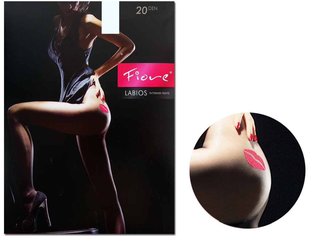 Fiore Жіночі колготки 20 den LABIOS червоні губи - 3