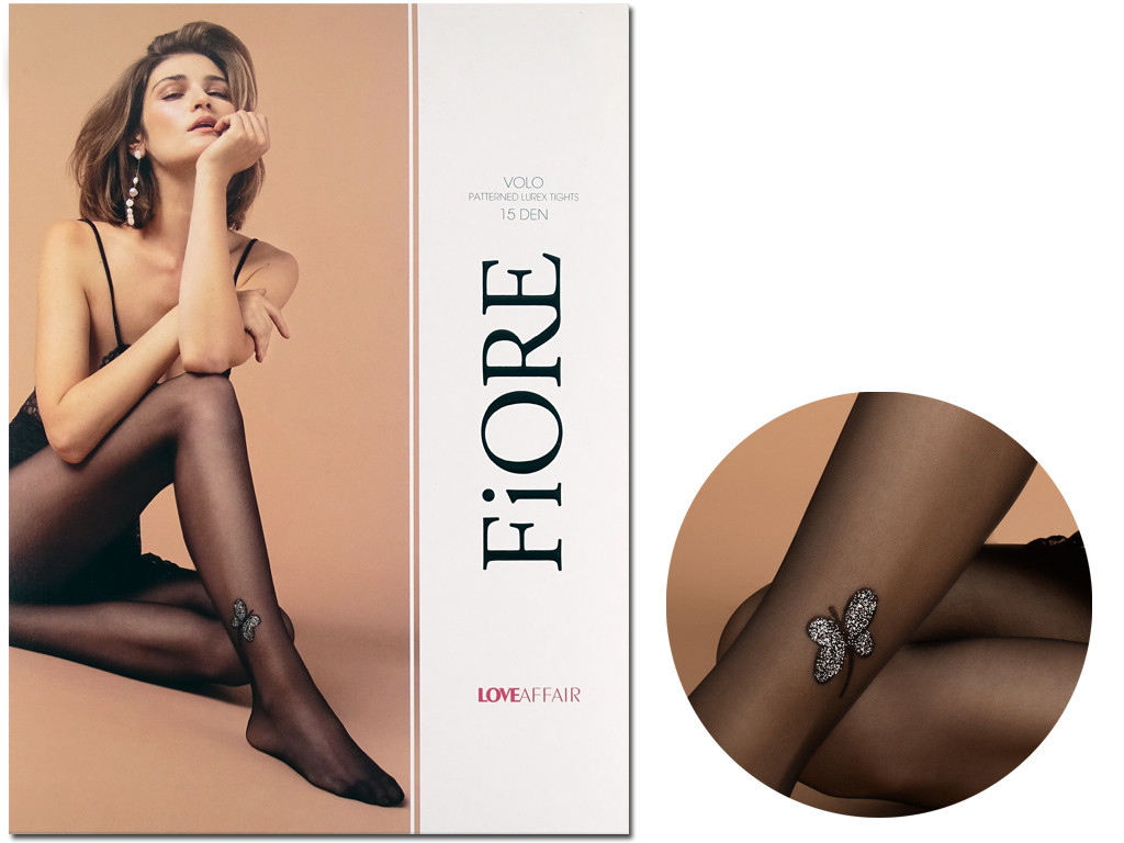 Moteriškos pėdkelnės 15den su drugeliu ties kulkšnimi Fiore - 3
