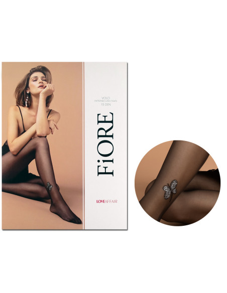 Moteriškos pėdkelnės 15den su drugeliu ties kulkšnimi Fiore - 3