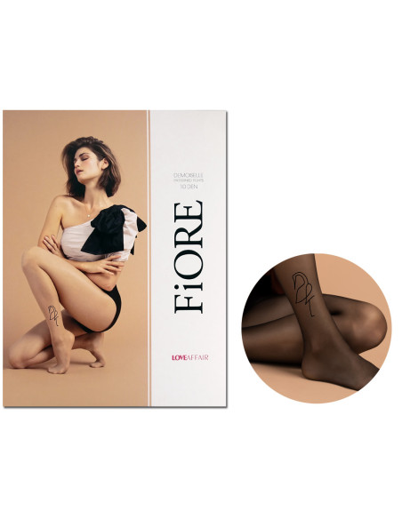 Women's tights 10 den ankle pattern Fiore - 3 Women's tights 10 den ankle pattern Fiore - 3
