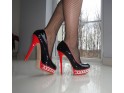 PINS LACQUER BLACK RED SOLE - 2