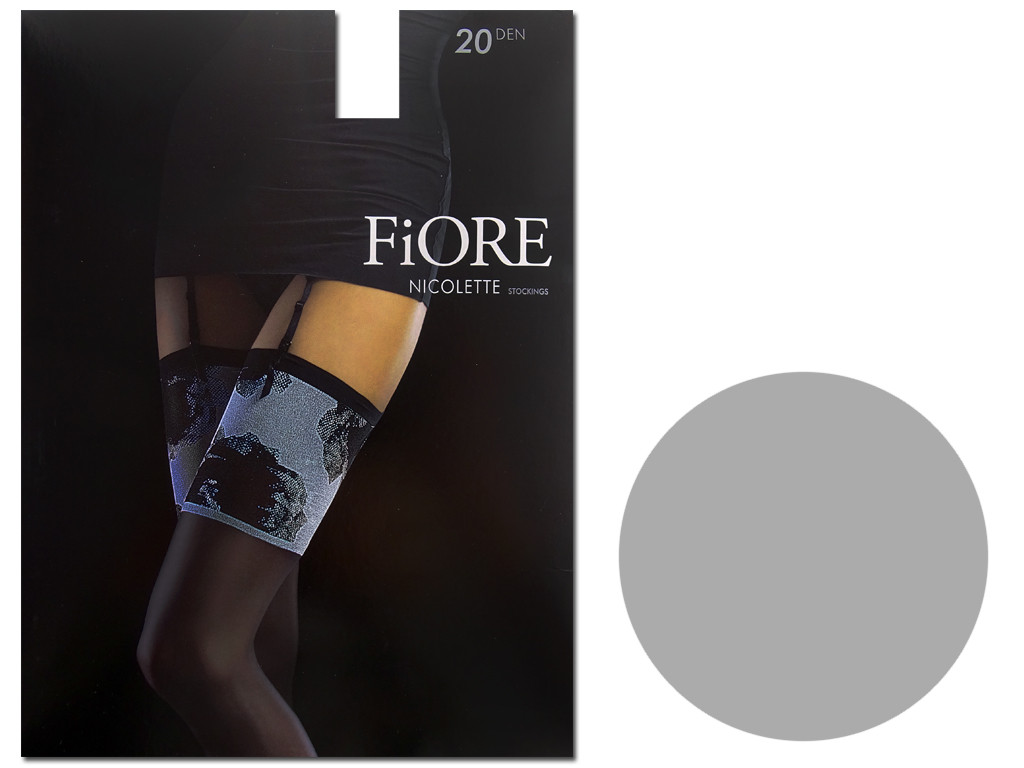 Belt stockings 20 den matt with Fiore lace - 3
