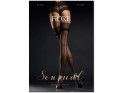 Black self-supporting stockings with lurex 20den seam - 1