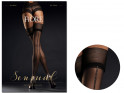 Black self-supporting stockings with lurex 20den seam - 3