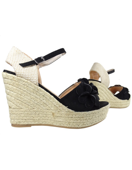 Juodos espadrilės espadrilės sandalai moteriški batai - 3