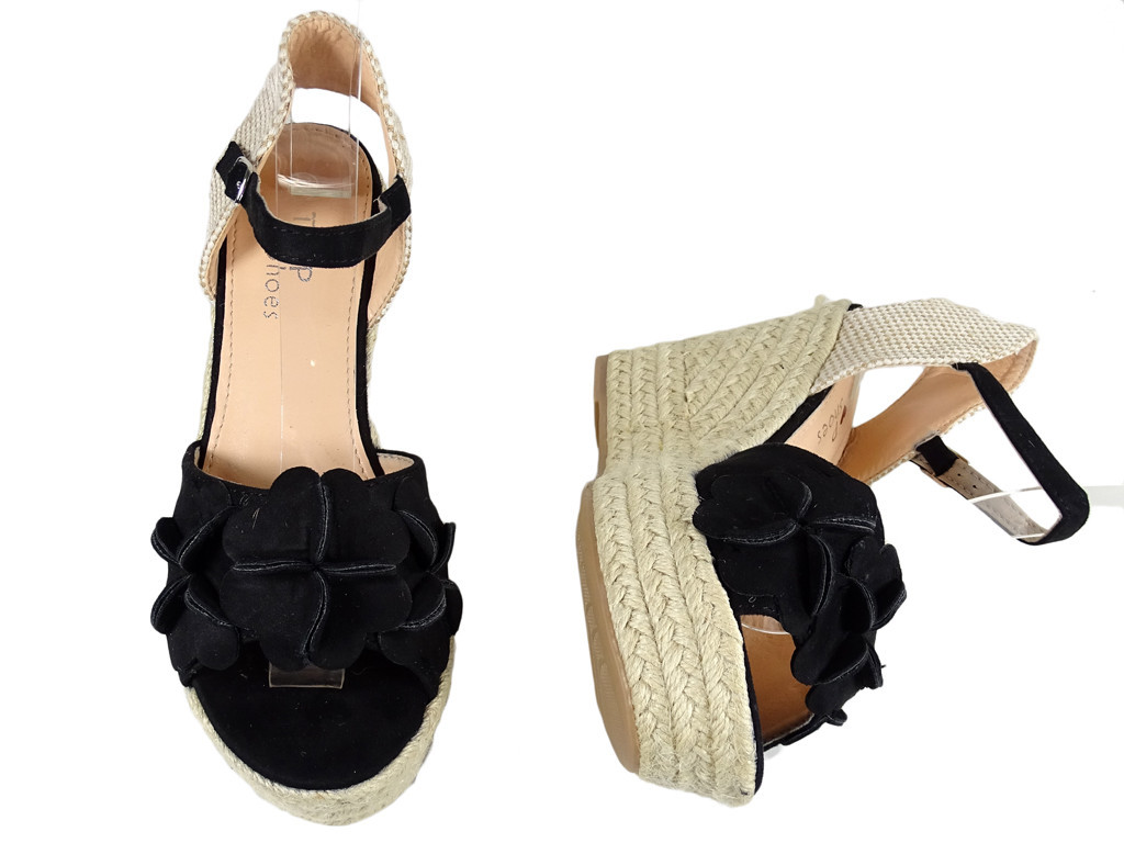 Des sandales noires à l'ancre des espadrilles des chaussures de femmes - 4