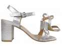 Sandale argintii pentru femei pe pantofii post mat - 3