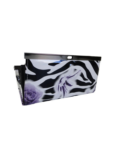 ZEBRA PENĚŽENKA BÍLÝ ČERNÝ KVĚT DÁREK - 1