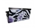 ZEBRA-BRIEFTASCHE MIT WEIßER UND SCHWARZER BLUME ALS GESCHENK - 1