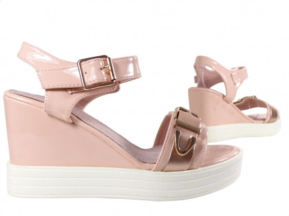 Pink sandals on eco leather anchors - 3