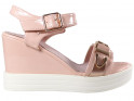 Pink sandals on eco leather anchors - 1