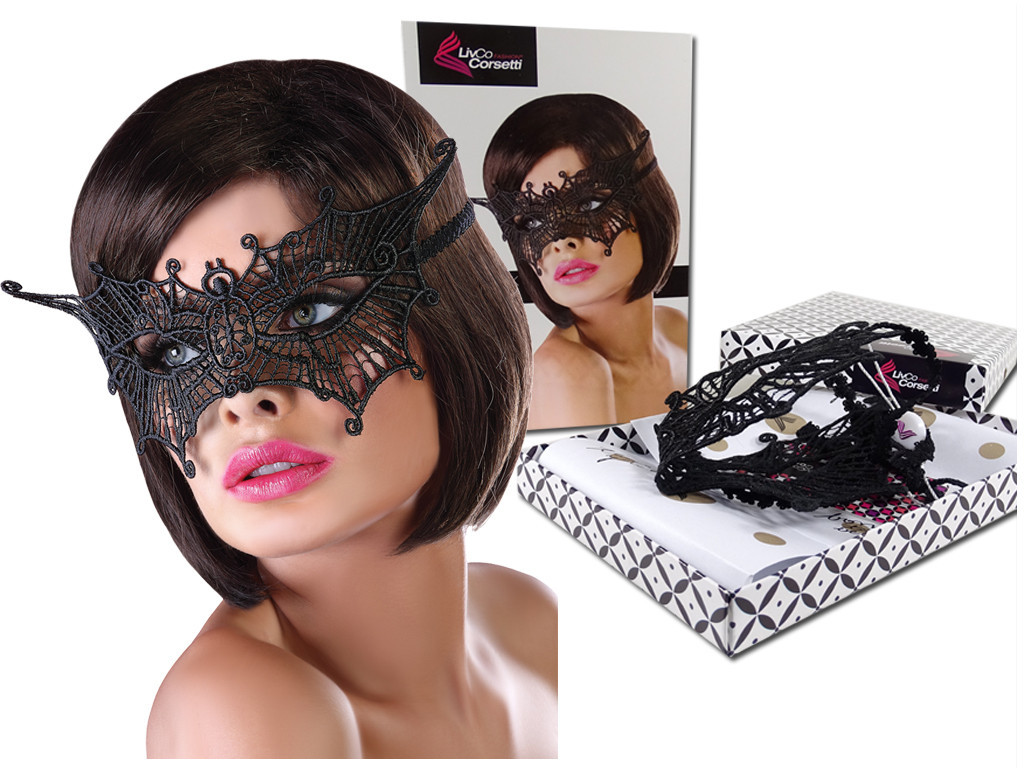 Dámske erotické spodné prádlo s čiernou maskou - 4