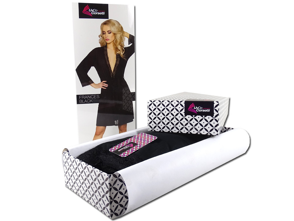 Černý dámský župan v erotickém prádle Livia - 6