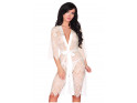 White lace dressing gown peniar erotic underwear - 1