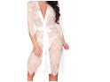 White lace dressing gown peniar erotic underwear - 7