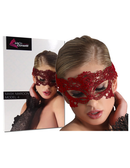Masque pour les yeux de Bourgogne - sous-vêtements érotiques - 3