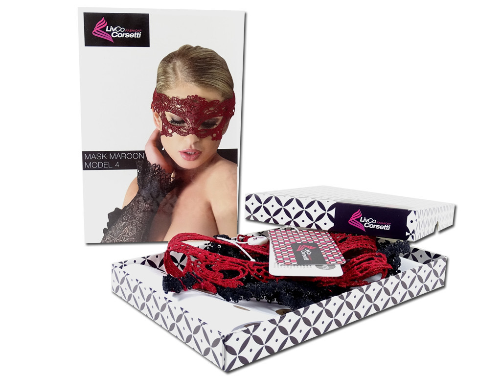 Masque pour les yeux de Bourgogne - sous-vêtements érotiques - 5