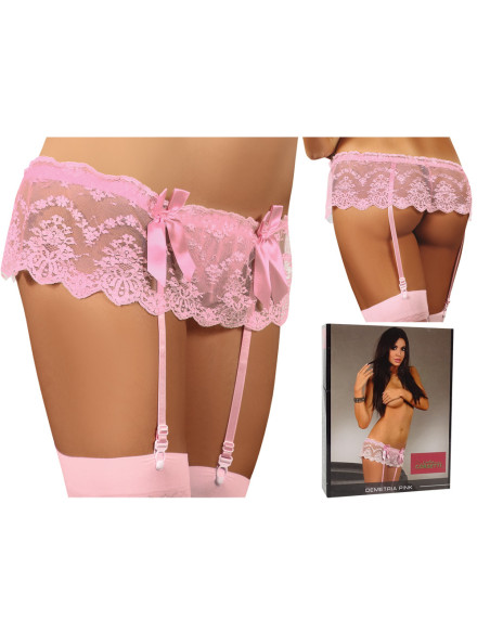 Világos rózsaszín harisnyakötő öv Livia Corsettitől - 3