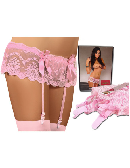 Jasno różowy pas do pończoch Livia Corsetti - 5