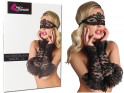 Black long lace gloves ladies' underwear - 3