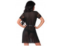 Black lace lace nunnery dressing gown erotic underwear - 2