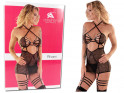 Black corset and thong erotic lingerie - 4