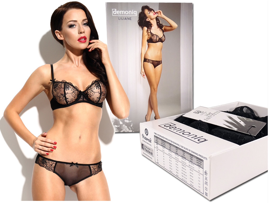 Ensemble lingerie noir en dentelle - soutien-gorge culotte - 5