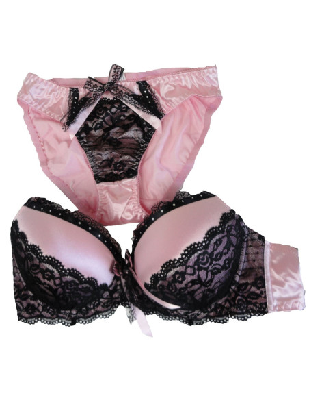 ZIRCONIA LINGERIE SET SVETLO RUŽOVÉ KALHOTY - 2