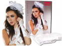 White ladies' gloves with Livia lace - 4