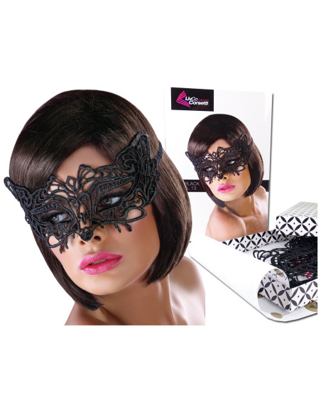 Eye mask black lace erotic underwear - 4