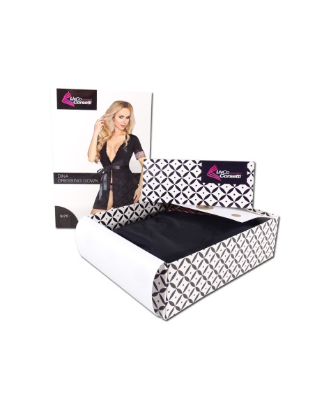 Black ladies' bathrobe ladies' underwear - 6