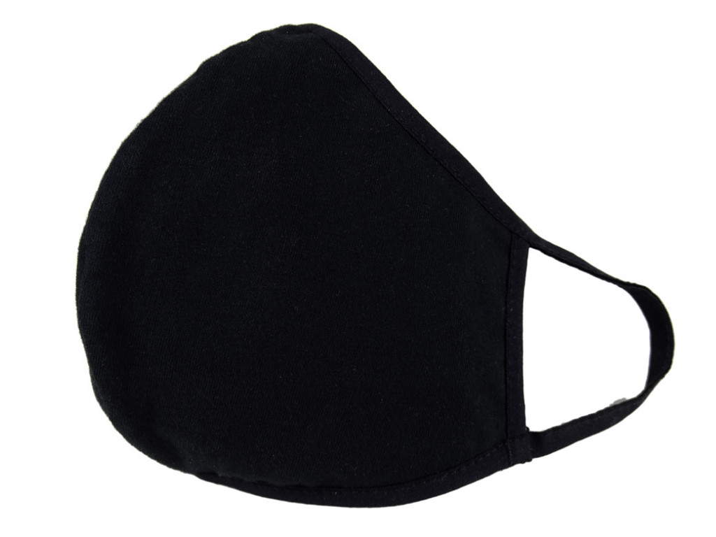 Mască dublu strat din bumbac negru - 2