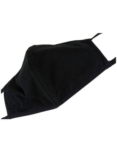 Mască dublu strat din bumbac negru - 3 Mască dublu strat din bumbac negru - 3