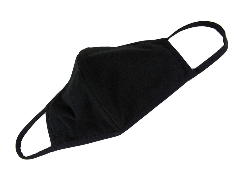 Mască dublu strat din bumbac negru - 4