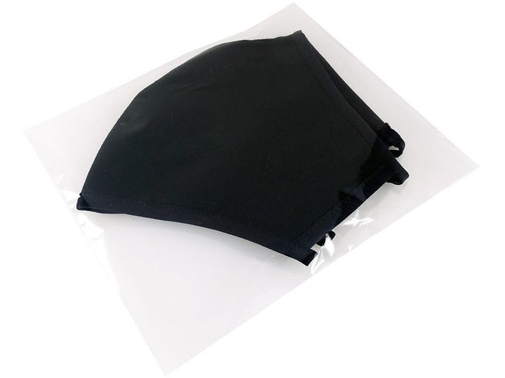 Mască dublu strat din bumbac negru - 5