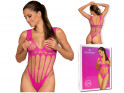 Ružové elastické dámske telo značky Obsessive - 4