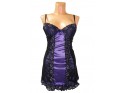 GILET DE CHEMISE DE NUIT FLEURS VIOLETTES - 1