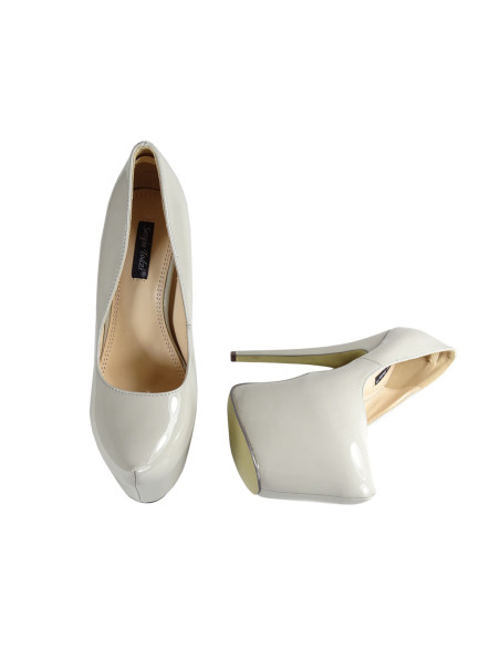 Graue Stifte auf High-Heels-Plateau 17-cm-Stift - 4