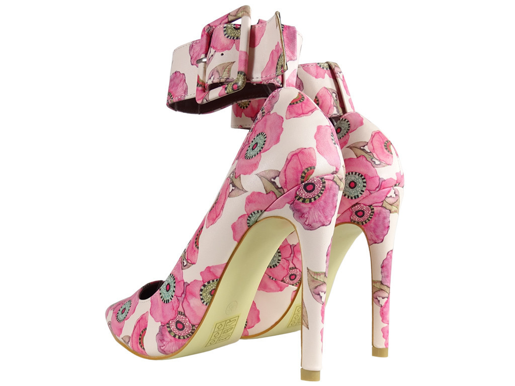 Pink women's ankle straps - 2