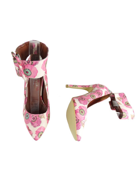 Pink women's ankle straps - 4