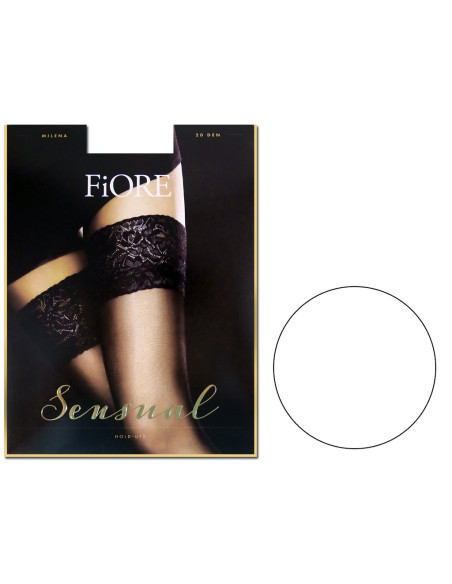 Smooth self-supporting stockings with Fiore lace 20 den - 7